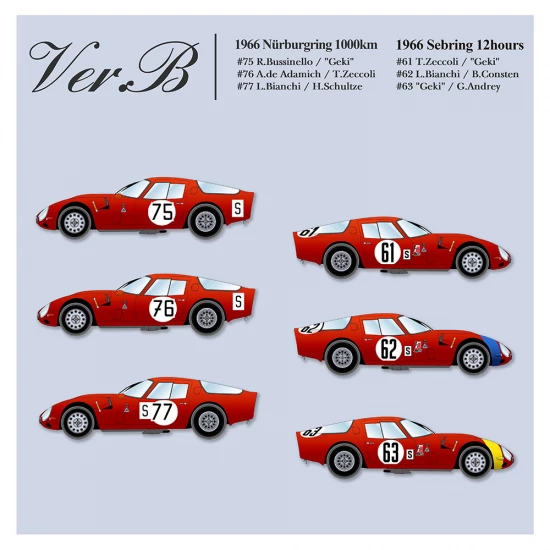 1/12 Alfa Romeo Giulia TZ2 Ver.B 1966 Nurburgring 1000km/1966 Sebring 12h