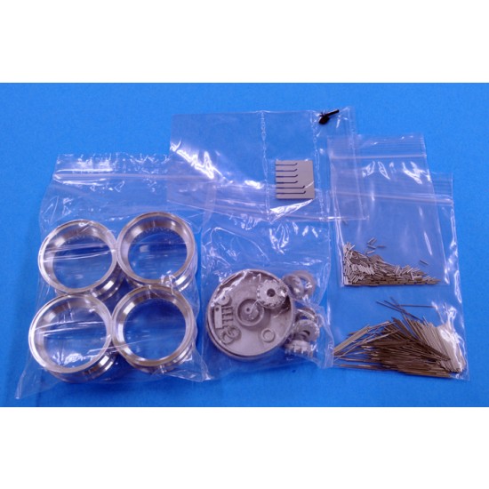 1/12 Wire Wheel Set for Ferrari 250GTO (4 aluminum wheel rims without tyres)