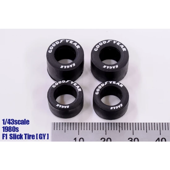 1/43 1980s F1 Slick Tyres [GY] Set (4pcs)