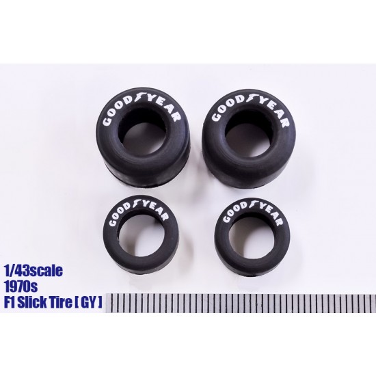 1/43 1970s F1 Slick Tyres [GY] Set (4pcs)