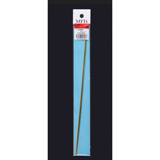 Hexagon Brass Rod (2pcs, Size: 1.3mm x 250mm)