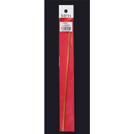 Hexagon Brass Rod (2pcs, Size: 1.5mm x 250mm)