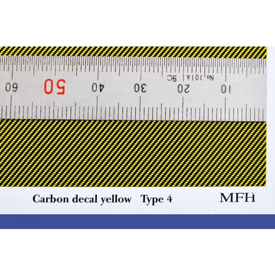 Carbon Decal Yellow [Kevlar] Type 4 for 1/12 kits
