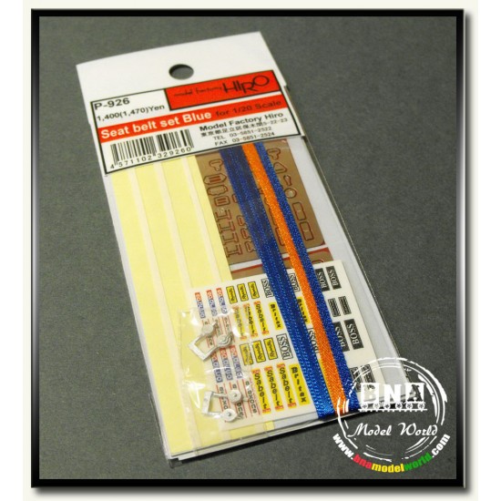 1/20 Seat Belt Set - Blue