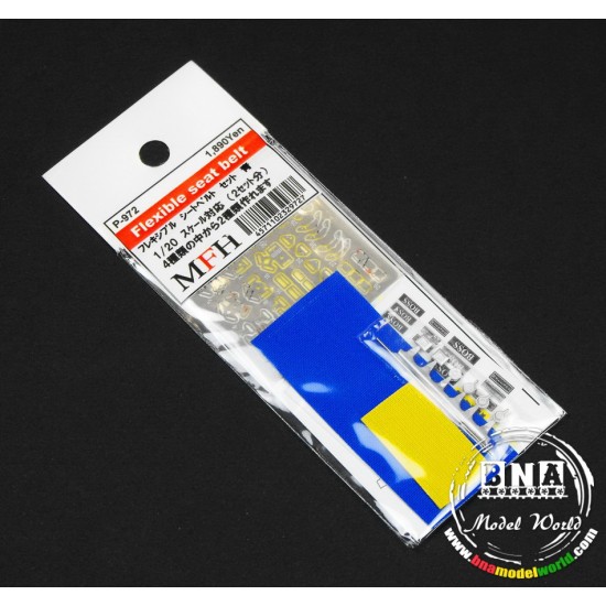 1/20 Flexible Seat Belt Blue