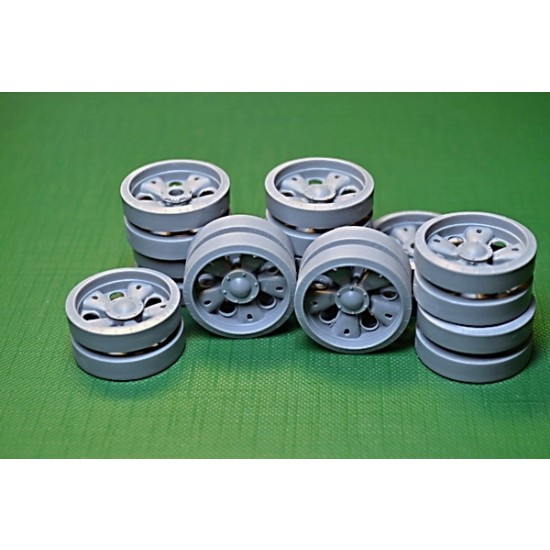 1/35 T-55A Road Wheels Set for Tamiya/Takom kits (16pcs, 4 reinforced hubs)