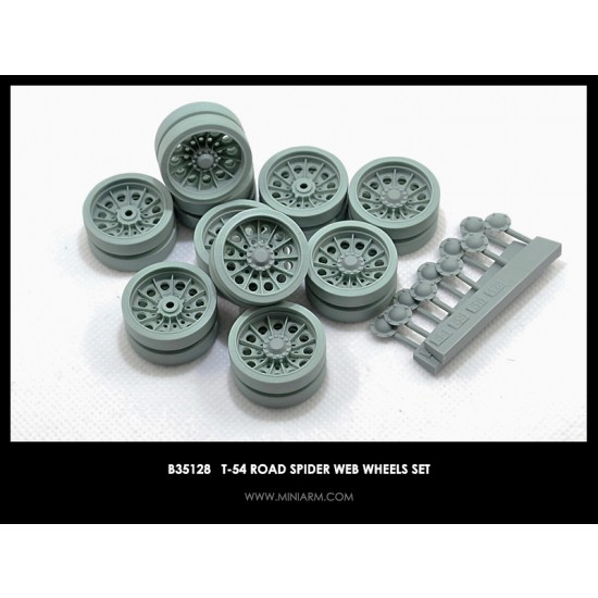 1/35 T-54 Road Spider Web Wheels set for Tamiya/Takom/MiniArt kits (20pcs) 