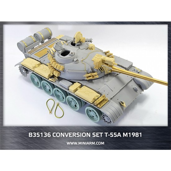 1/35 T-55A m1981 Conversion Set - Metal Gun Barrel & PE for Takom kits