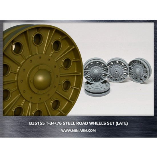 1/35 T-34/76 Steel Road Wheels Set (late) for Dragon/Zvezda kits