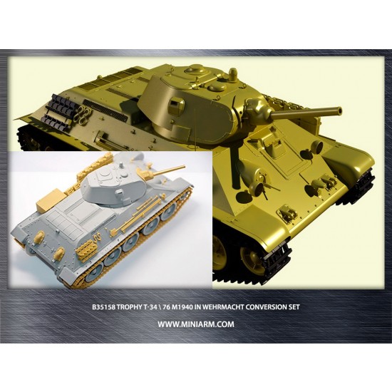 1/35 Trophy T-34/76 M1940 in Wehrmacht Conversion Set