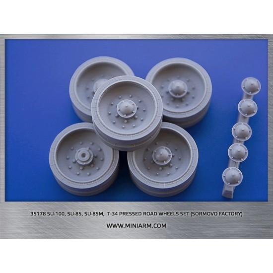 1/35 Su-100/Su-85/85M/T-34 Pressed Road Wheels Set for Zvezda/Dragon/Miniart kits