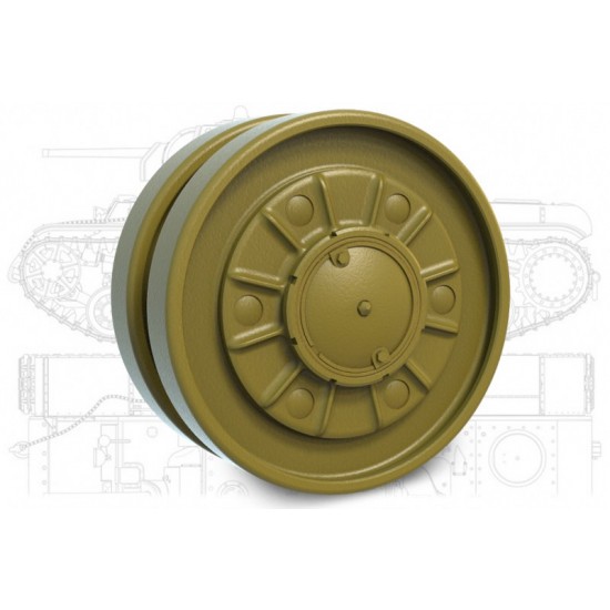 1/35 KV Roadwheel set (reinforced, wo perforated, 1941) for Zvezda ...