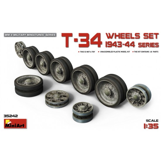 1/35 Soviet Medium Tank T-34 Wheels Set 1943-1944 Series