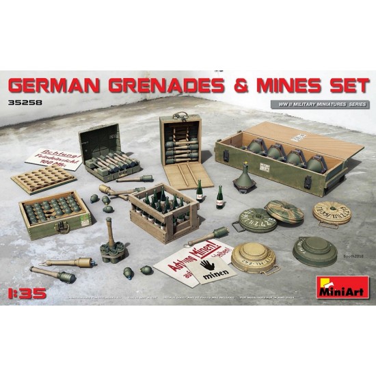 1/35 WWII German Grenades & Mines Set