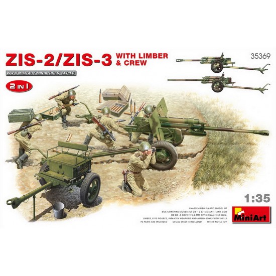 1/35 ZIS-2/ZIS-3 w/Limber & Crew (2 in 1)