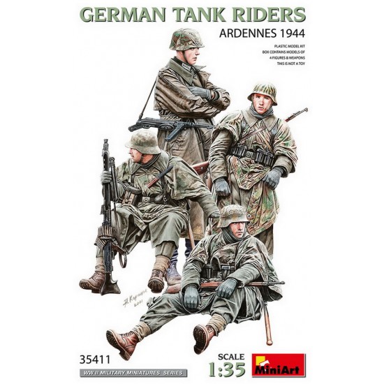 1/35 German Tank Riders, Ardennes 1944 (4 figures)