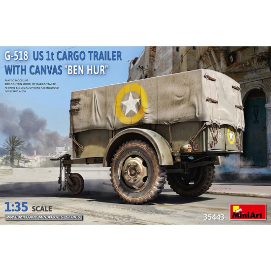 1/35 G-518 US 1t Cargo Trailer "Ben Hur" with Canvas