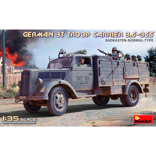 1/35 German 3t Troop Carrier 3.6-36S Radkasten-Normal-Type
