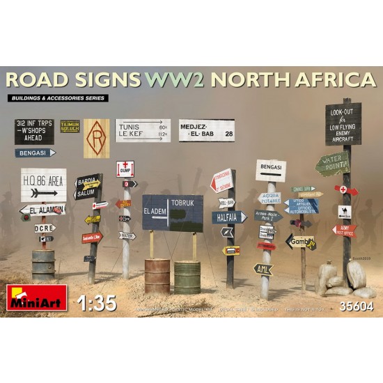 1/35 WWII Road Signs in North Africa