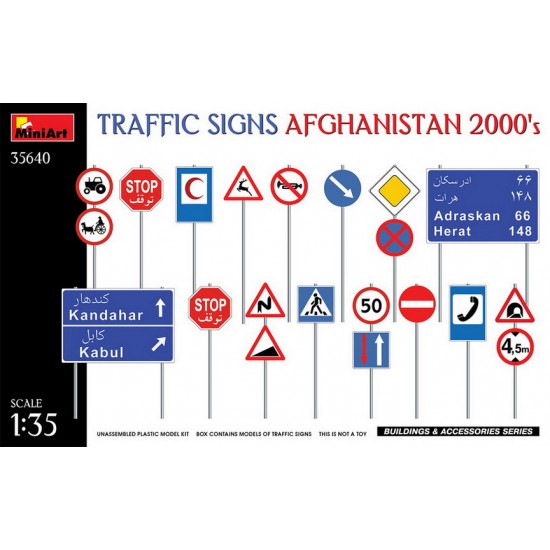 1/35 Traffic Signs, Afghanistan 2000s