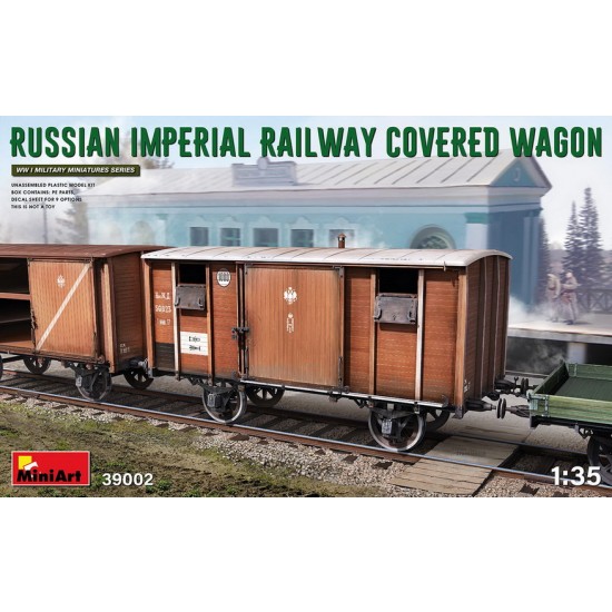 1/35 Russian Imperial Railway Covered Wagon