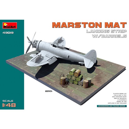 1/48 Marston Mat Landing Strip with Barrels