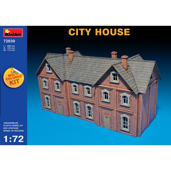 72 Buildings 1/72 City House (Building Size L x H x W: 288mm x 153mm x 115mm) MiniArt