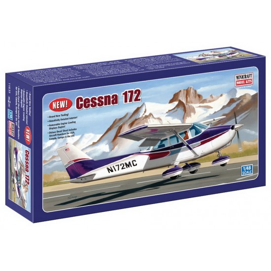 1/48 Cessna 172 Skyhawk (Tricycle Gear w/Registration Numbers)