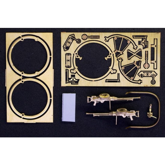 1/48 Stripped Lewis Mk I Twin MG with a Shortened Radiator on the Scarff Ring