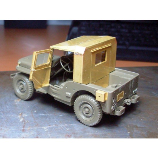 1/35 WWII Military Jeep Half Hardtop for Tamiya kit