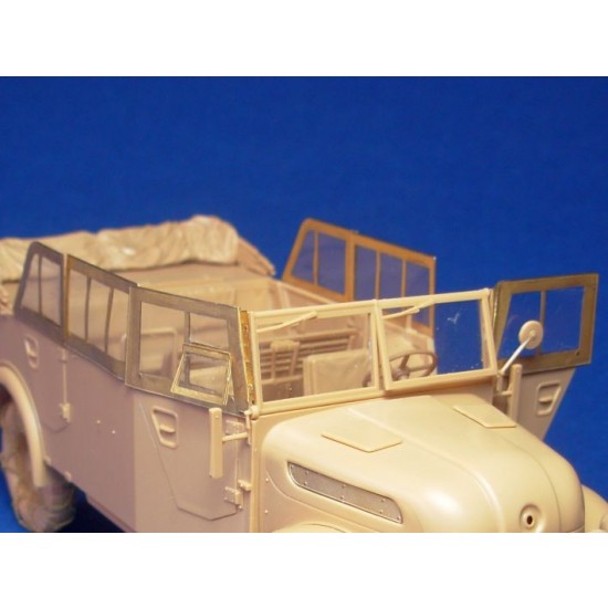 Canvas Side Windows set for 1/35 German 1.5t Kfz.70 (Steyr 1500, MB L1500, Horch 108)