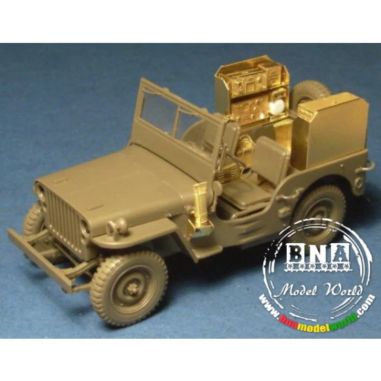 1/35 SCR-193 US WWII Radio Set for Jeep + Stowage Rack + Workable Leaf Springs