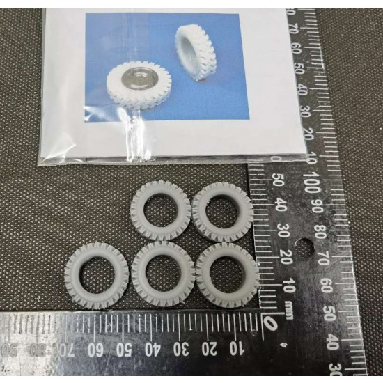 1/35 Land Cruiser 7.50 Deestone Tyres (5pcs) for Meng kits