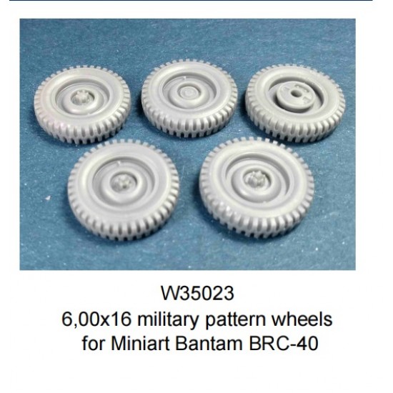 1/35 Bantam BRC-40 6.00x16 Military Pattern Wheels for MiniArt kits