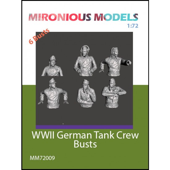 1/72 WWII German Tank Crew Bust (6 figures)