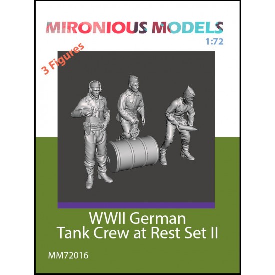 1/72 WWII German Tank Crew at Rest Set II (3 figures)