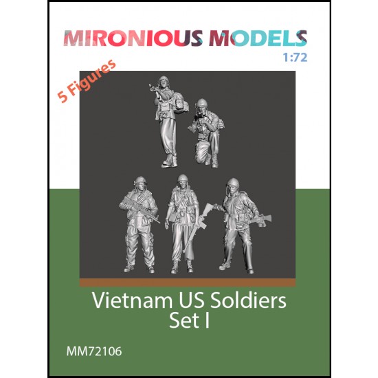 1/72 Vietnam US Soldiers Set I (5 figures)