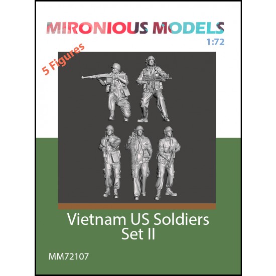 1/72 Vietnam US Soldiers Set II (5 figures)