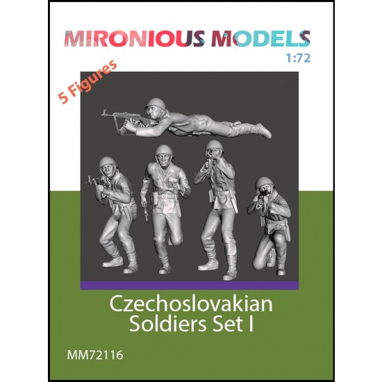 1/72 Czechslovakian Soldiers Set I (5 figures)
