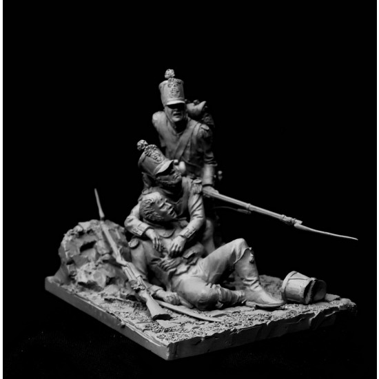 75mm "Death of the Young Guard" (3 figures w/diorama)