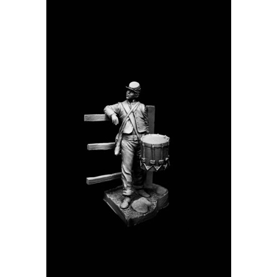 75mm Confederate Drummer Boy, American Civil War (1 figure w/diorama)