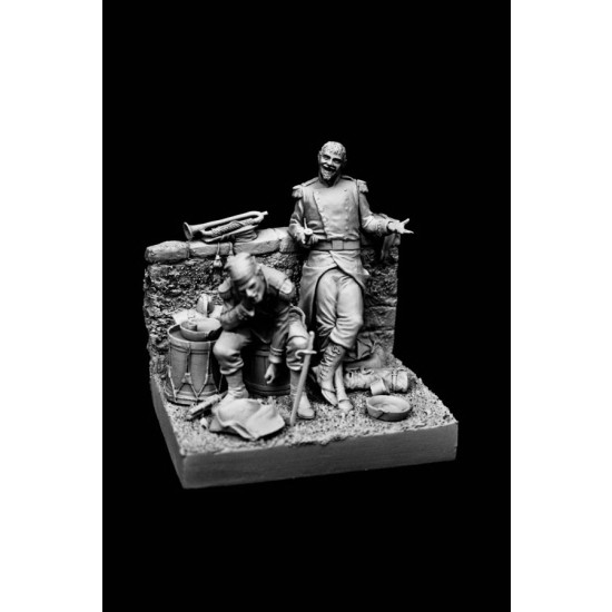75mm "Drumming on Empty" Franco Prussian War (2 figures w/diorama)