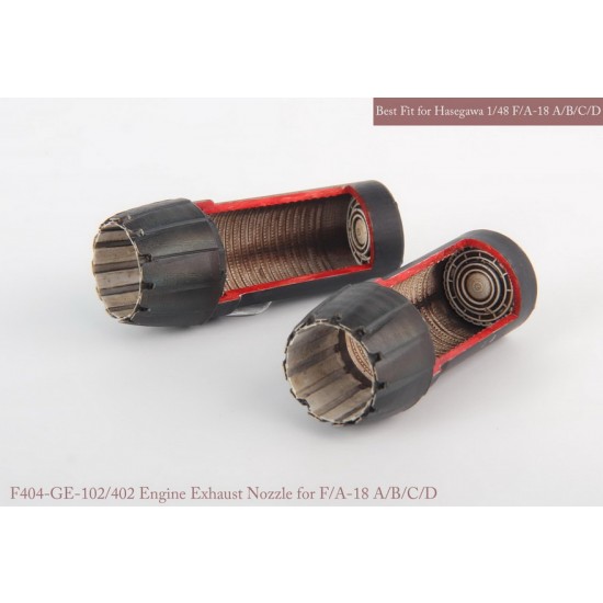 1/48 F/A-18 A/B/C/D GE Exhaust Nozzle & After Burner Set for Hasegawa kits (Opened)