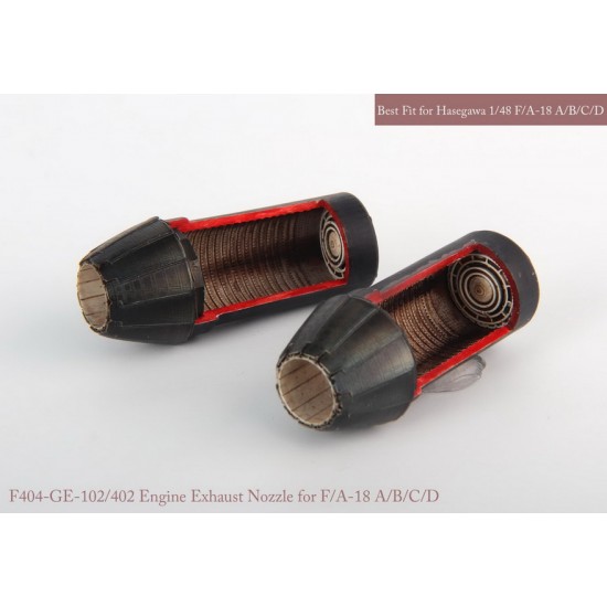 1/48 F/A-18 A/B/C/D GE Exhaust Nozzle & After Burner Set for Hasegawa kits (Closed)