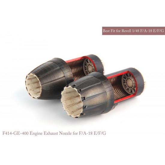 1/48 F/A-18 E/F/G GE Exhaust Nozzle & After Burner Set for Hasegawa kit (Closed)