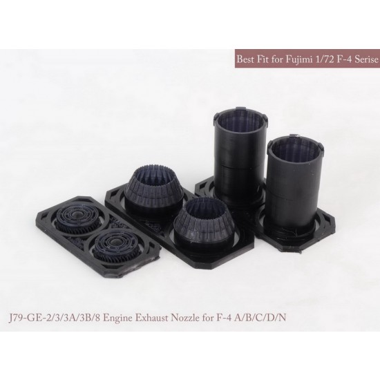 1/72 F-4 A/B/C/D/N GE Exhaust Nozzle & After Burner Set for Fujimi kits (Closed)
