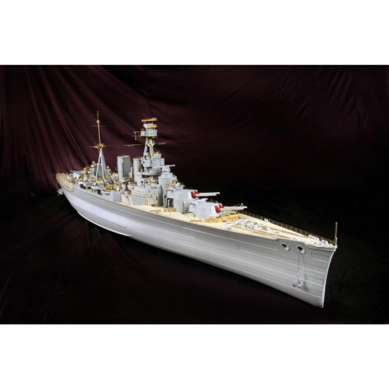 1/200 HMS Hood Deluxe Pack Detail Set with Wooden Deck for Trumpeter kit