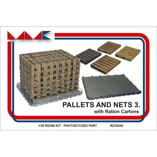 1/35 Pallets & Nets 3 - Paper Meat Boxes w/Ration Cartons