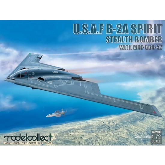 1/72 USAF B-2A Spirit Stealth Bomber with Mop GBU-57
