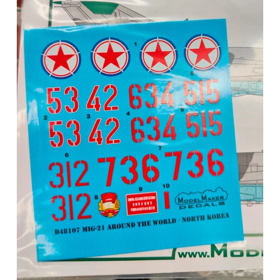 1/48 MiG-21 Around The World Decal - North Korea
